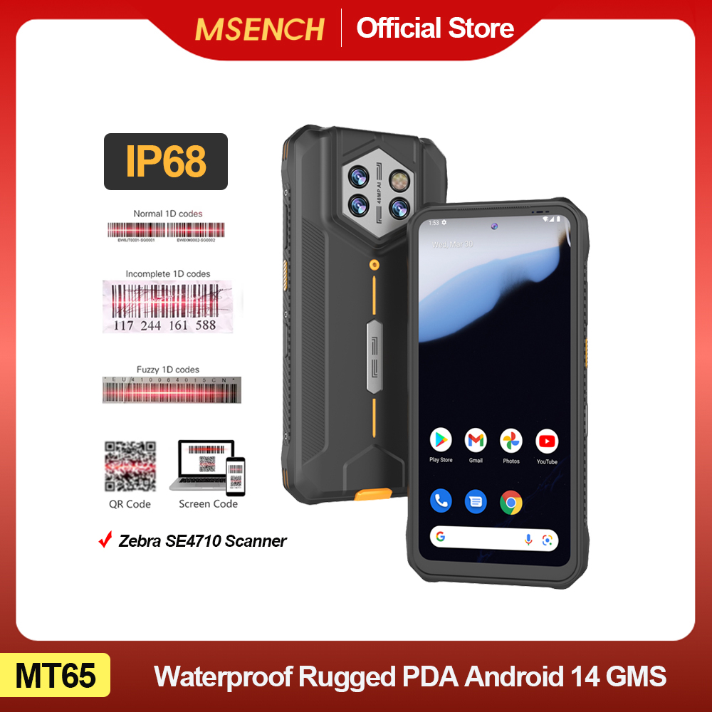 Industrial Laser Scanner - Waterproof Rugged PDA Android 14 Industrial