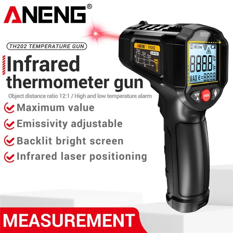 Industrial Laser Temperature - ANENG TH202 Industrial Handheld Thermometers Car