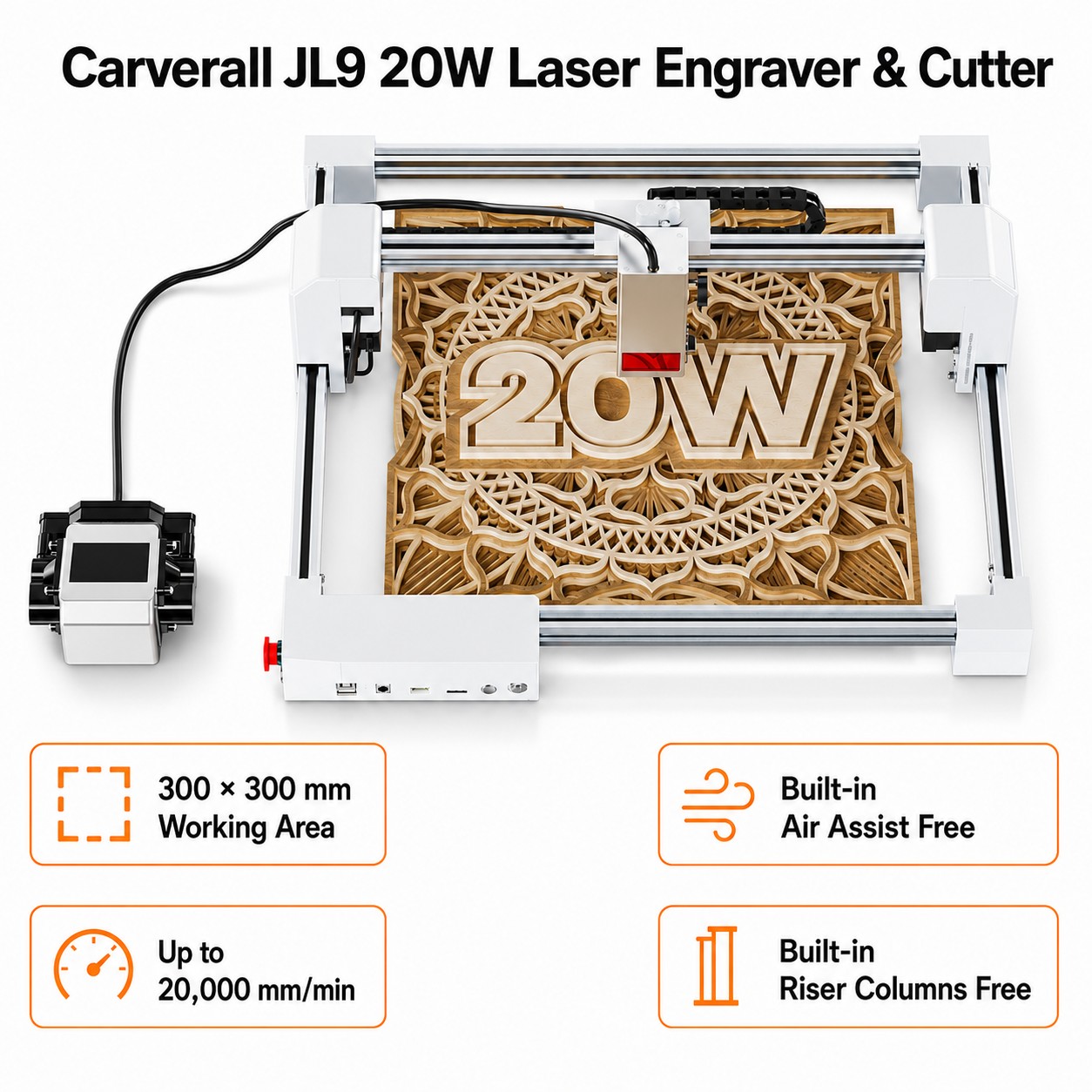 Carverall JL9 20W Laser Engrav - đánh giá và giá Industrial Handheld Laser Engraver
