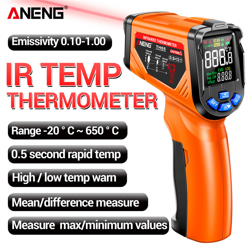 ANENG TH05 Infrared Thermomete - đánh giá và giá Industrial Laser Thermometer Gun