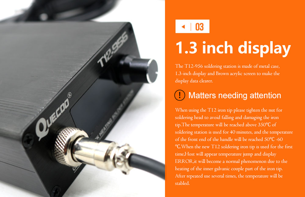 QUECOO T12-956 Soldering Digit - đánh giá và giá Industrial Laser Soldering Iron