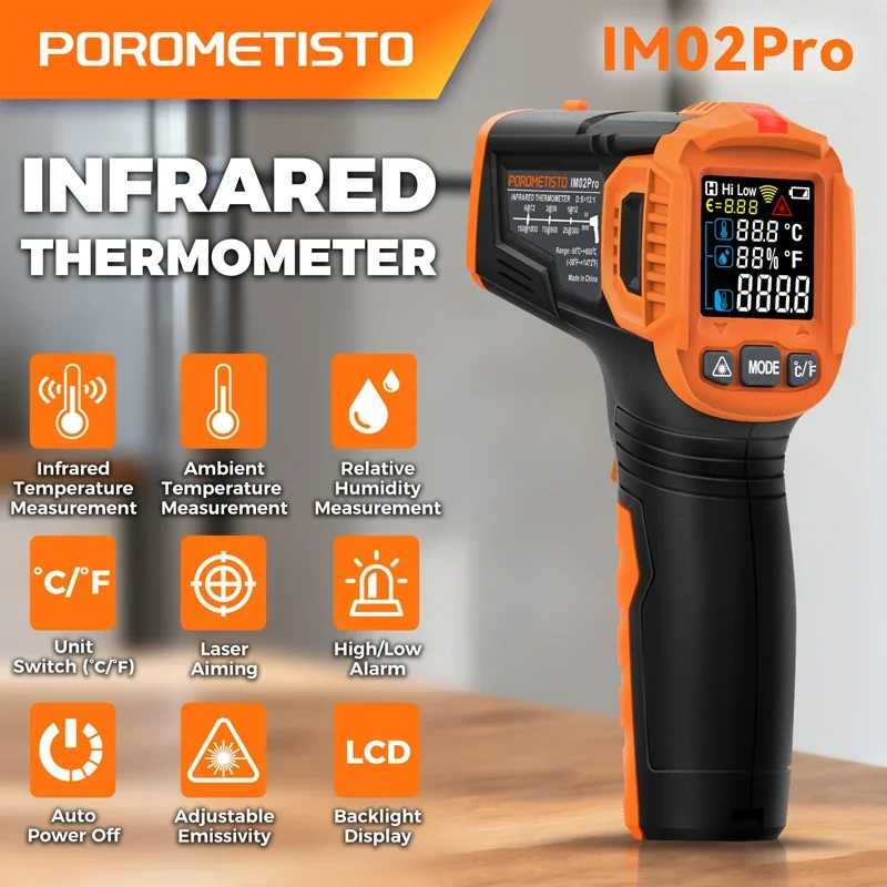 -50~380C Infrared Thermometer  - đánh giá và giá Industrial Laser Temperature